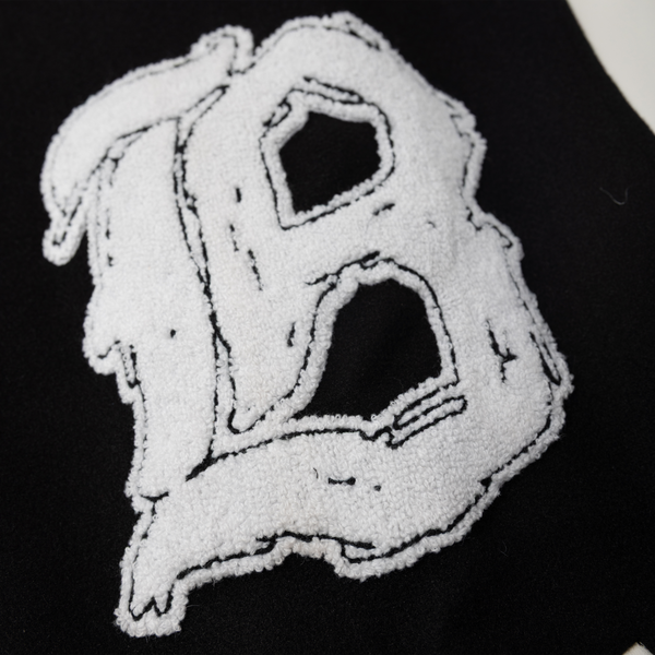 NO MORE PAIN LETTERMAN JACKET BLACK