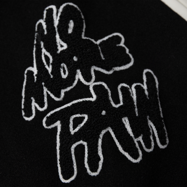 NO MORE PAIN LETTERMAN JACKET BLACK