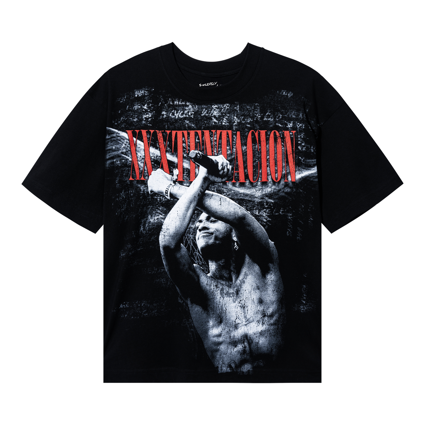 GUARDIAN ANGEL TEE BLACK/RED