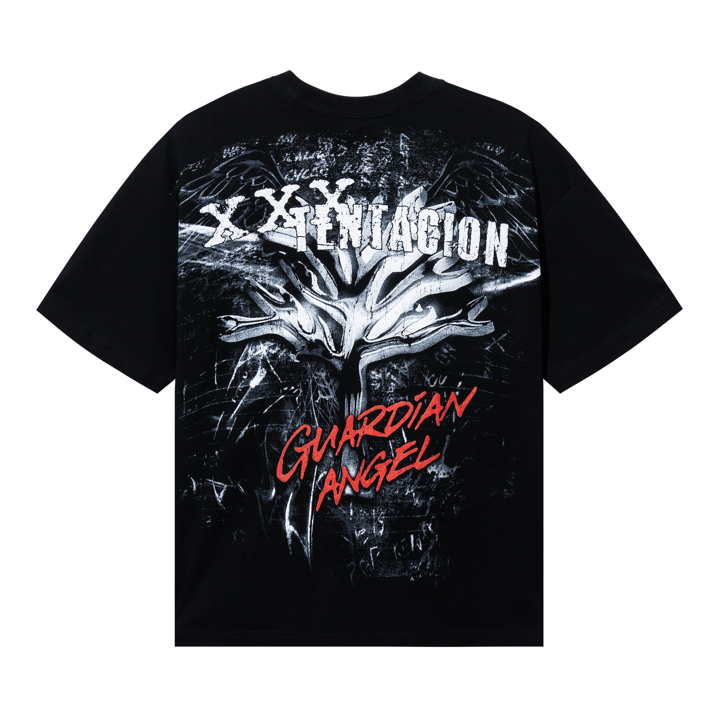 GUARDIAN ANGEL TEE BLACK/RED