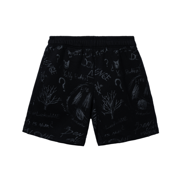 SKETCH SHORTS BLACK PRINT