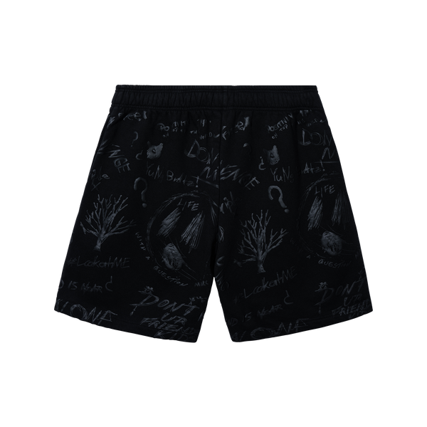 SKETCH SHORTS BLACK PRINT