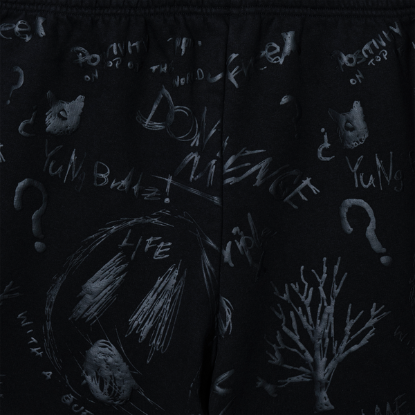 SKETCH SHORTS BLACK PRINT