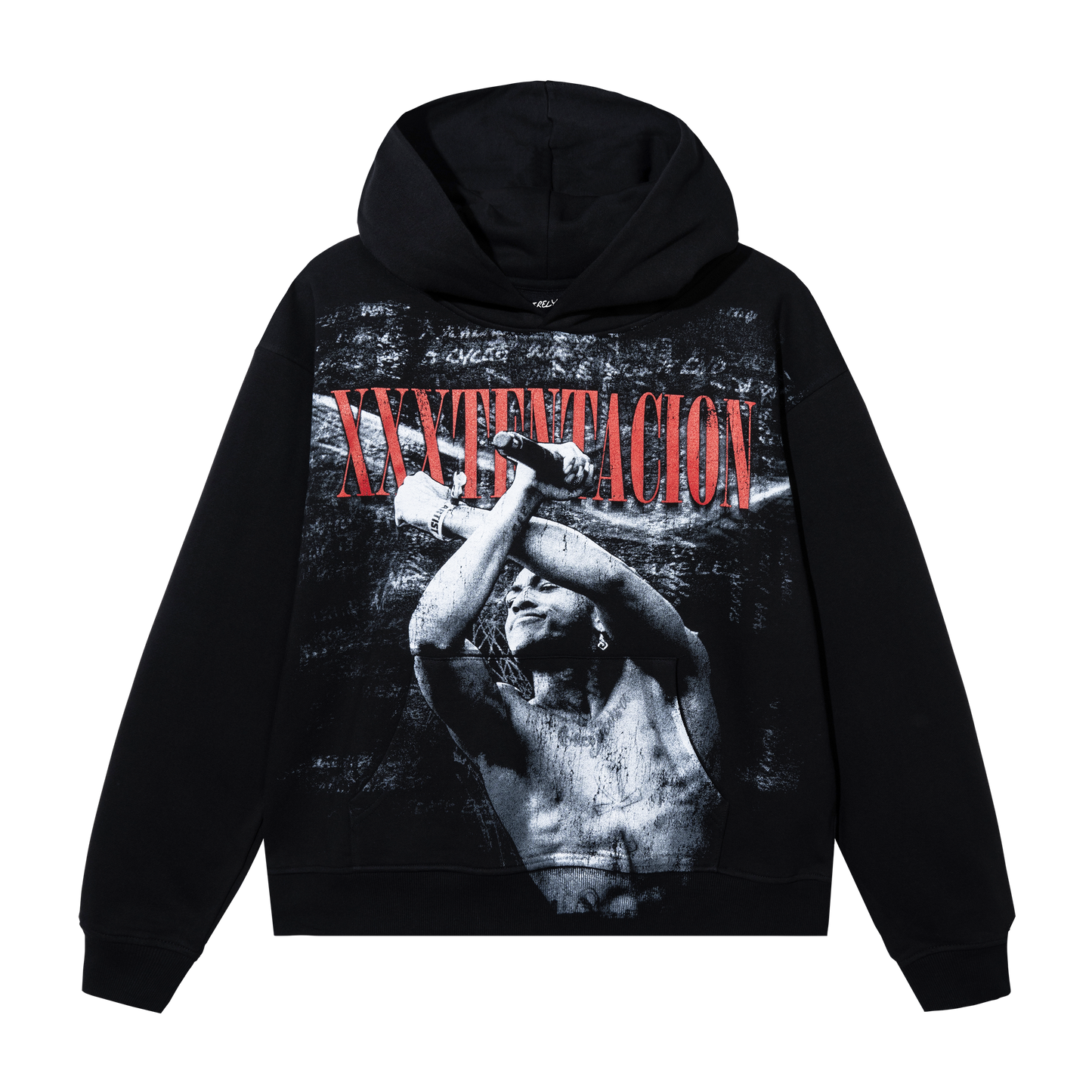 GUARDIAN ANGEL HOODIE BLACK/RED