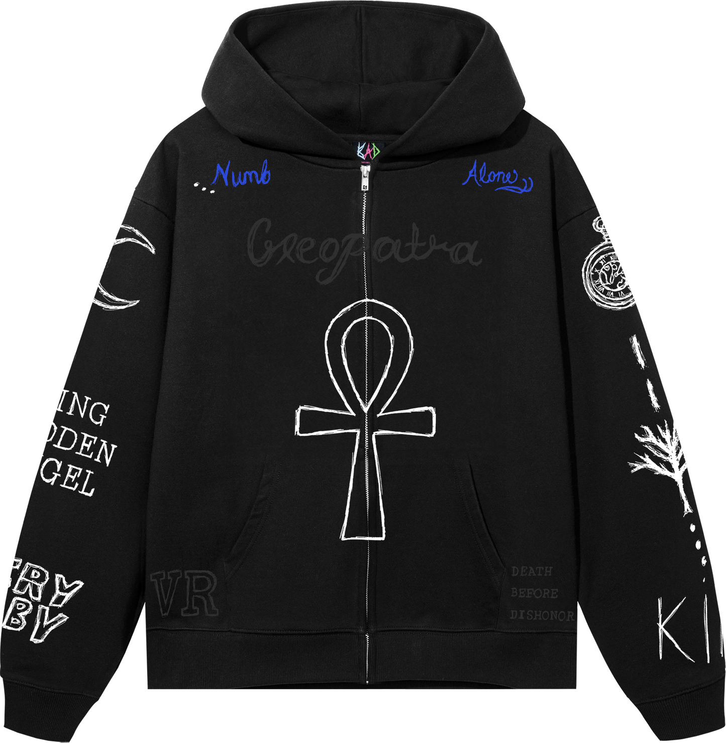ETERNAL ZIP HOODIE BLACK/BLUE