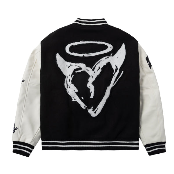 NO MORE PAIN LETTERMAN JACKET BLACK